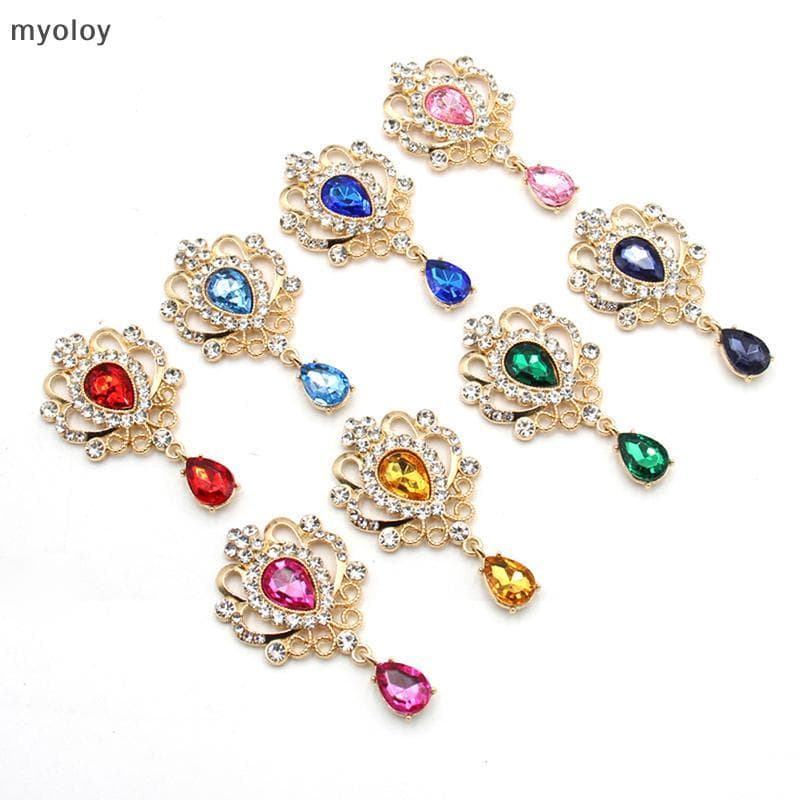 32 * 60MM Para Bordado Botão De Strass Acessórios Manuais De Cabelo Diy Broche Plano ba De Joias