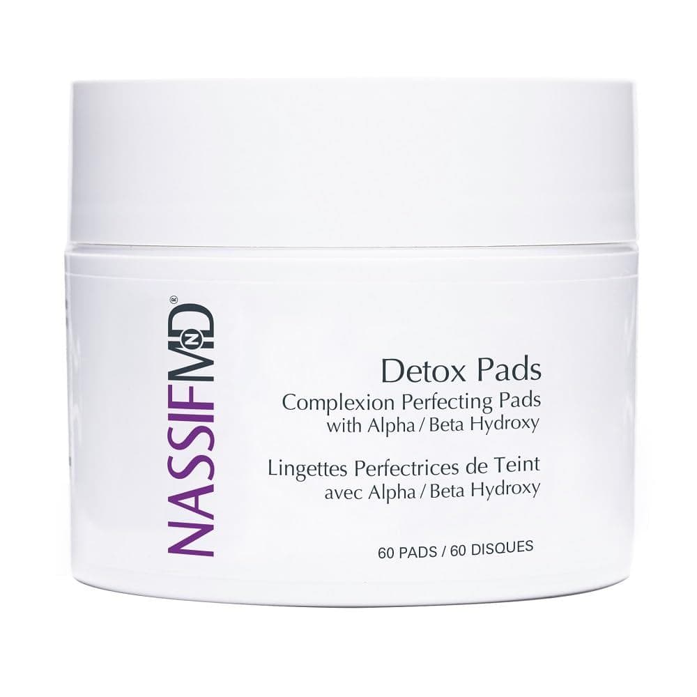 NassifMD Discos Esfoliantes Detox |   Pads Faciais AHA/BHA Criados por Cirurgiões para Limpeza Profunda, Textura Mais Su