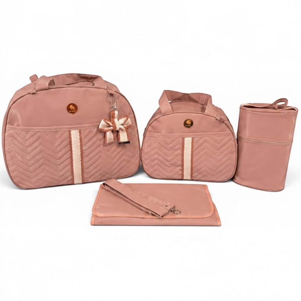 Kit Bolsas Mala Maternidade 4 Peças Bebê Cegonha