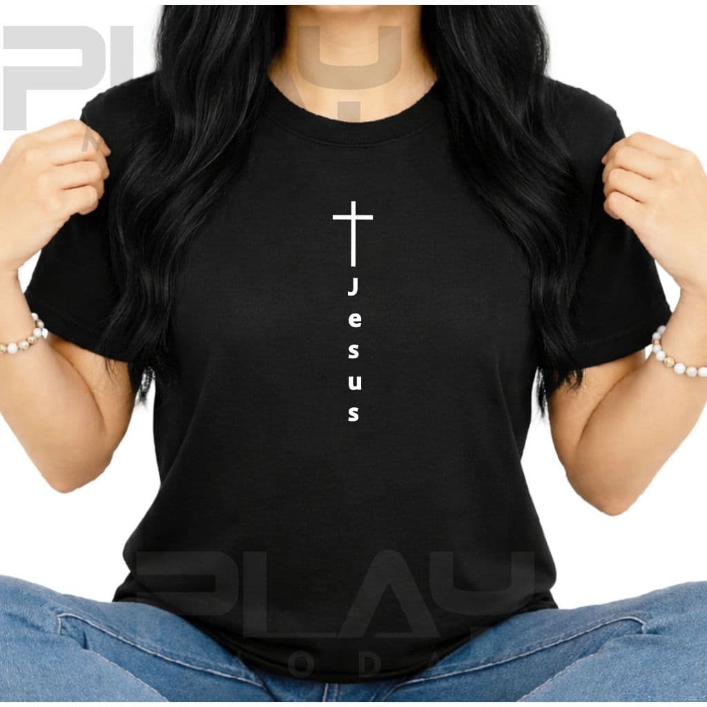 Camiseta Baby Look Feminina Cristã Jesus Estampa Evangélica Gospel T-Shirt 100% Algodão Blusa Feminina Religiosa