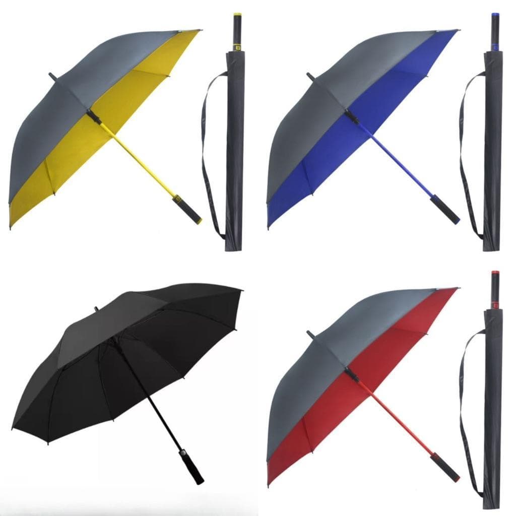 Guarda-Chuva de Golfe Grande Automático, 8 Varetas de Fibra de Vidro Reforçadas, Proteção UV Blackout e Resistente