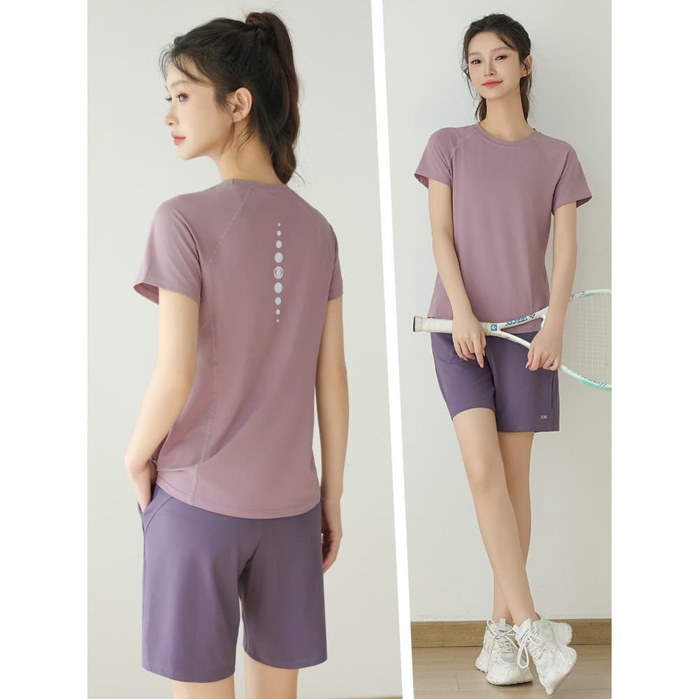 Profissional manhã correndo terno esportivo feminino verão fino roupas de secagem rápida ginásio Yoga roupas Shorts de m