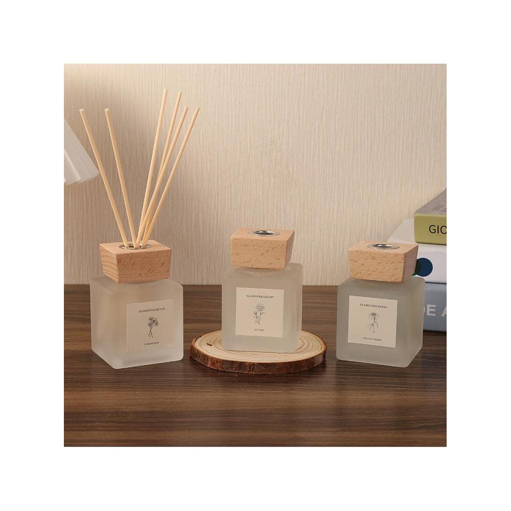 Novo estilo quadrado fosco líquido aromaterapia simples casa quarto aromaterapia ornamentos fragrância duradoura Rattan