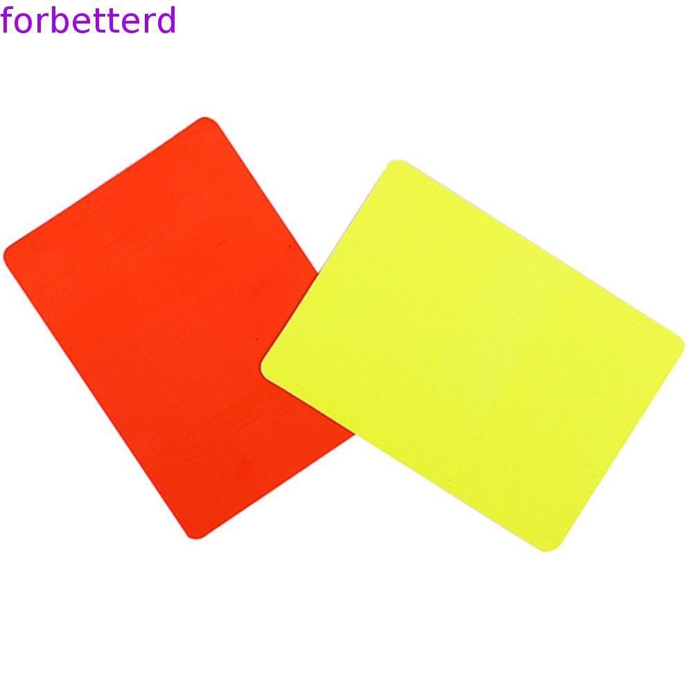 Cartões De Árbitro De Futebol FORBETTERD , Ferramenta Esportiva Cartão Vermelho De Aviso Em PVC , Amarelo