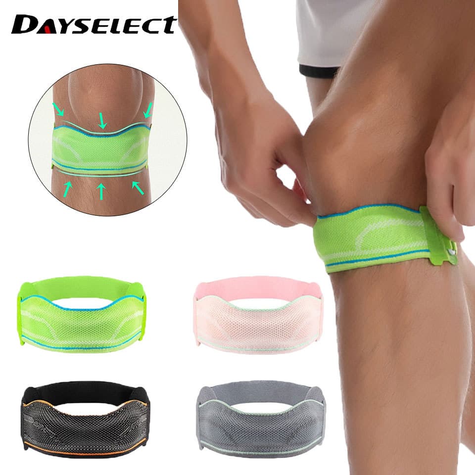 DAYSELECT 1 Peça De Silicone Amortecedor Suporte Pressão Ajustável Corrida Esporte Patela Cinta