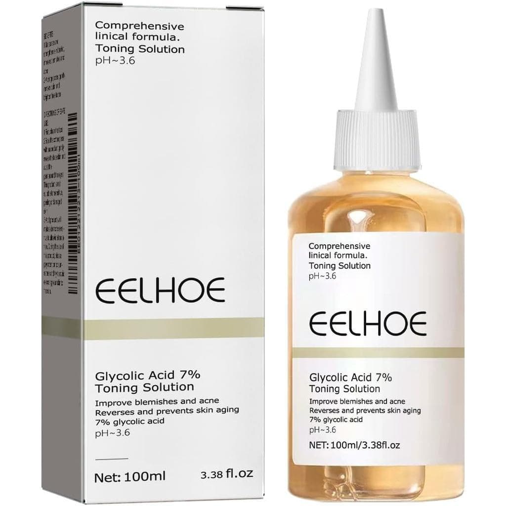 Tônico Facial com 7% de Ácido Glicólico - Esfolia e Limpa os Poros, Atenua Cicatrizes de Acne e Manchas Escuras, Hidrata