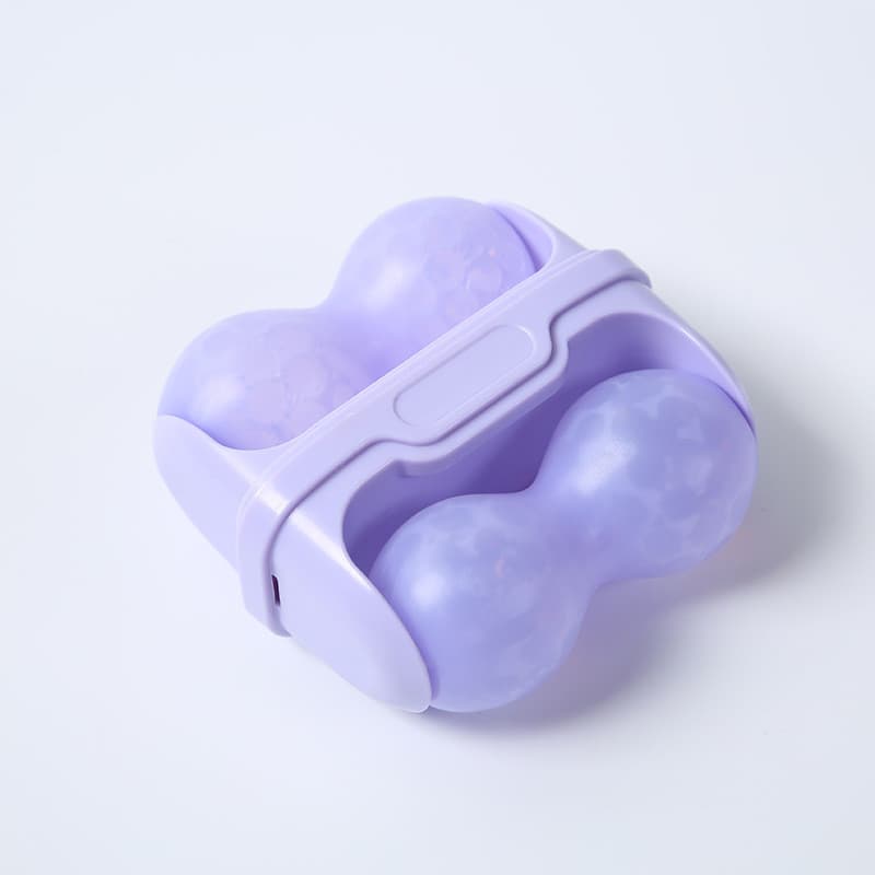 Rolo de gelo de duas cabeças instrumento de beleza portátil massageador Facial doméstico portátil calmante pacote de gel