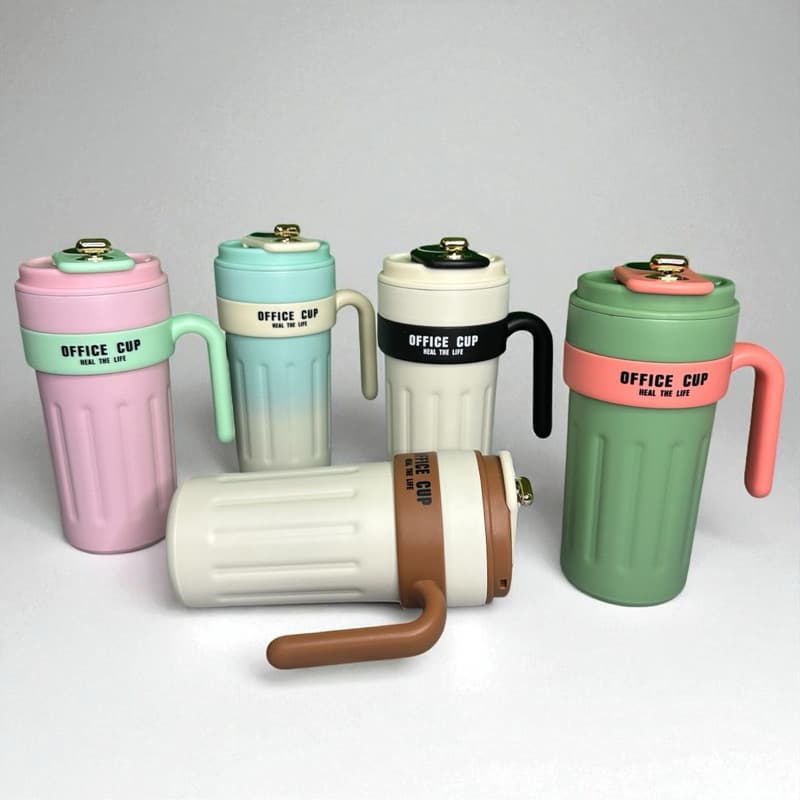 Garrafa térmica 650ml resistente a líquido gelado e quente Sport visor digital camp dia a dia