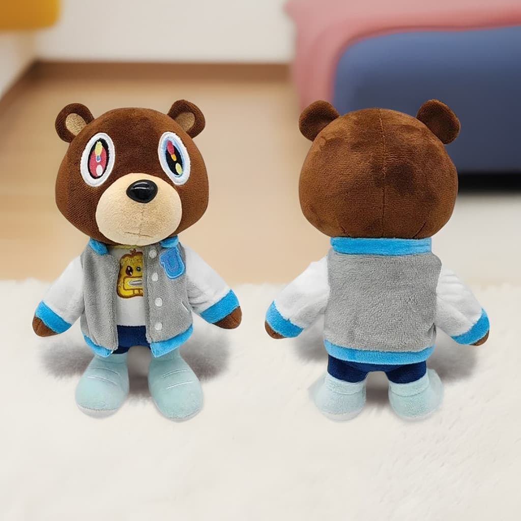 Kanye Urso Brinquedo De Pelúcia Bonito Graduação Boneca Macio Personagem Dos Desenhos Animados Plushie Aniversário Prese