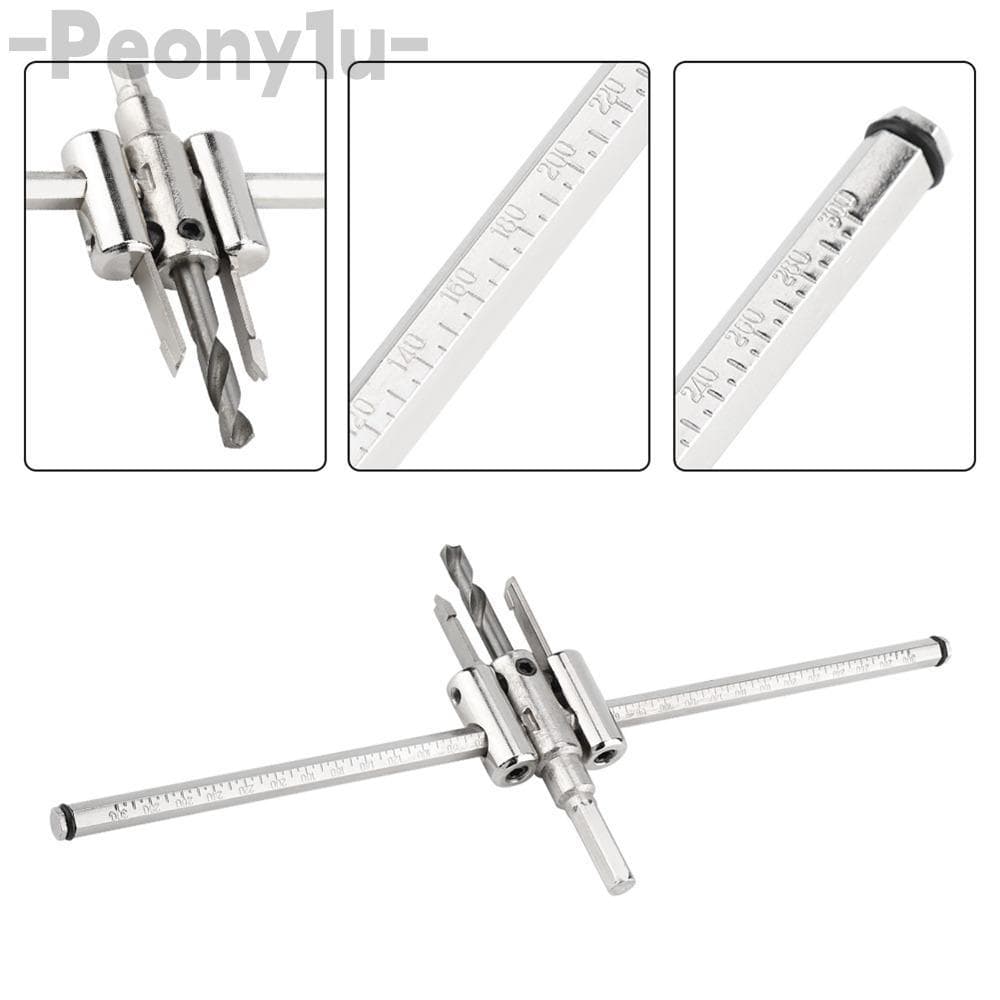 Serra De Furo Ajustável PEONY , Cortador De Metal Com 30-300 Mm De Diâmetro Circular , Cor Prata