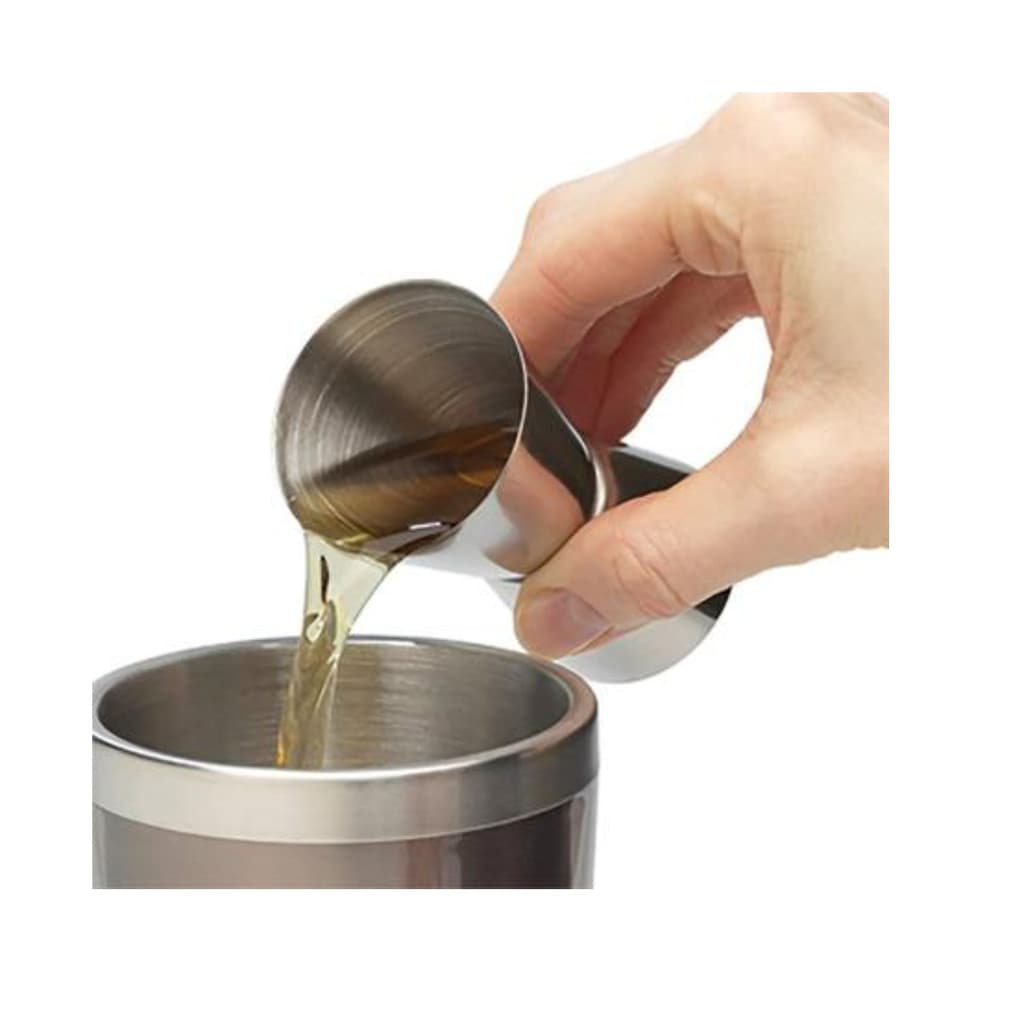 Dosador Duplo Drinks Inox 25ml e 50ml Copo Medidor Bebidas