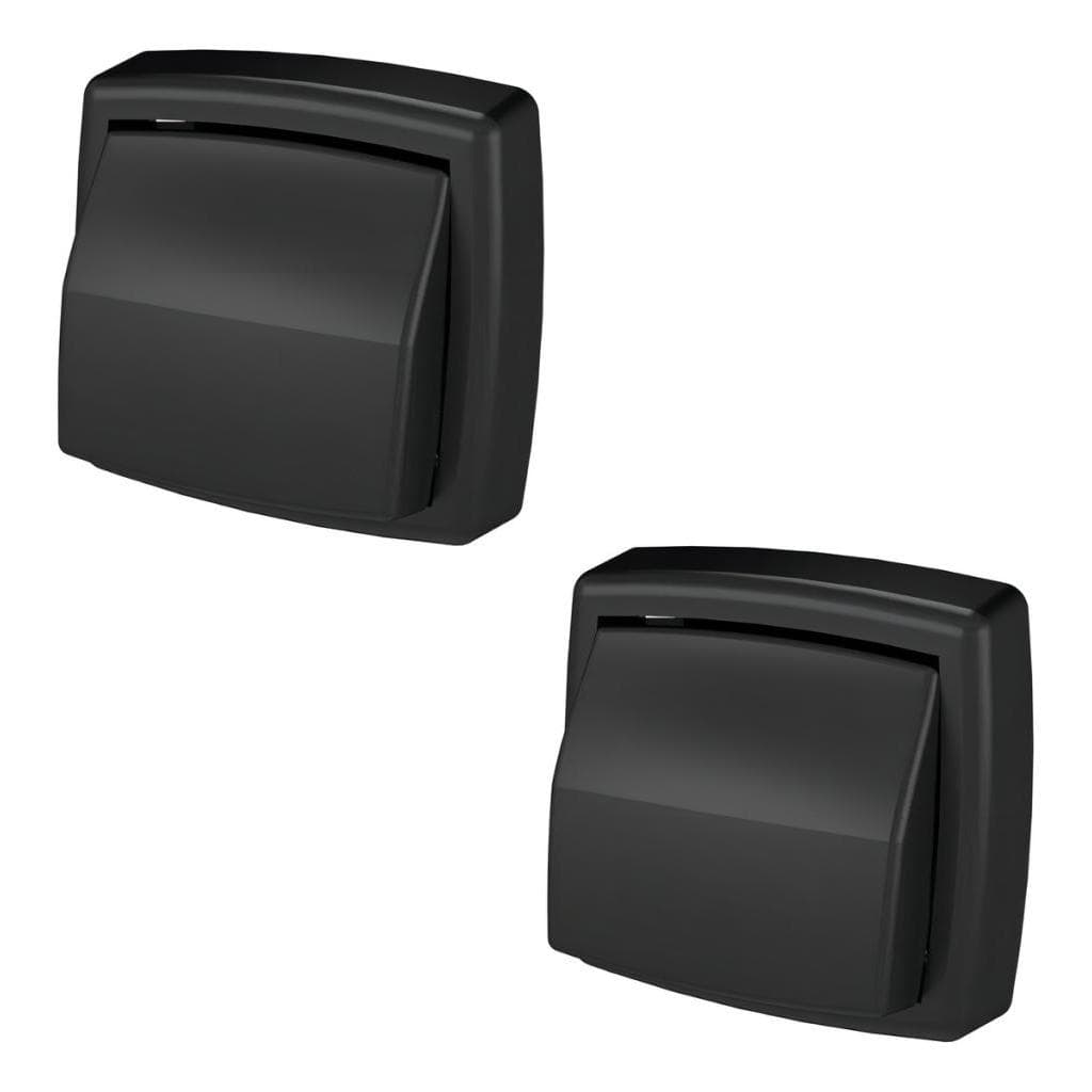 Kit Acabamento Válvula Descarga ABS Preto Fosco Compatível Deca e Docol Hydra Max