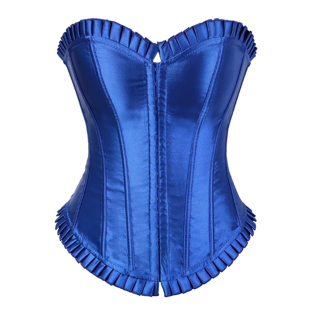 Top Corset de Cetim Feminino, Bustier Overbust, Cinta Modeladora para Treinamento de Cintura, Tamanho Plus 3841