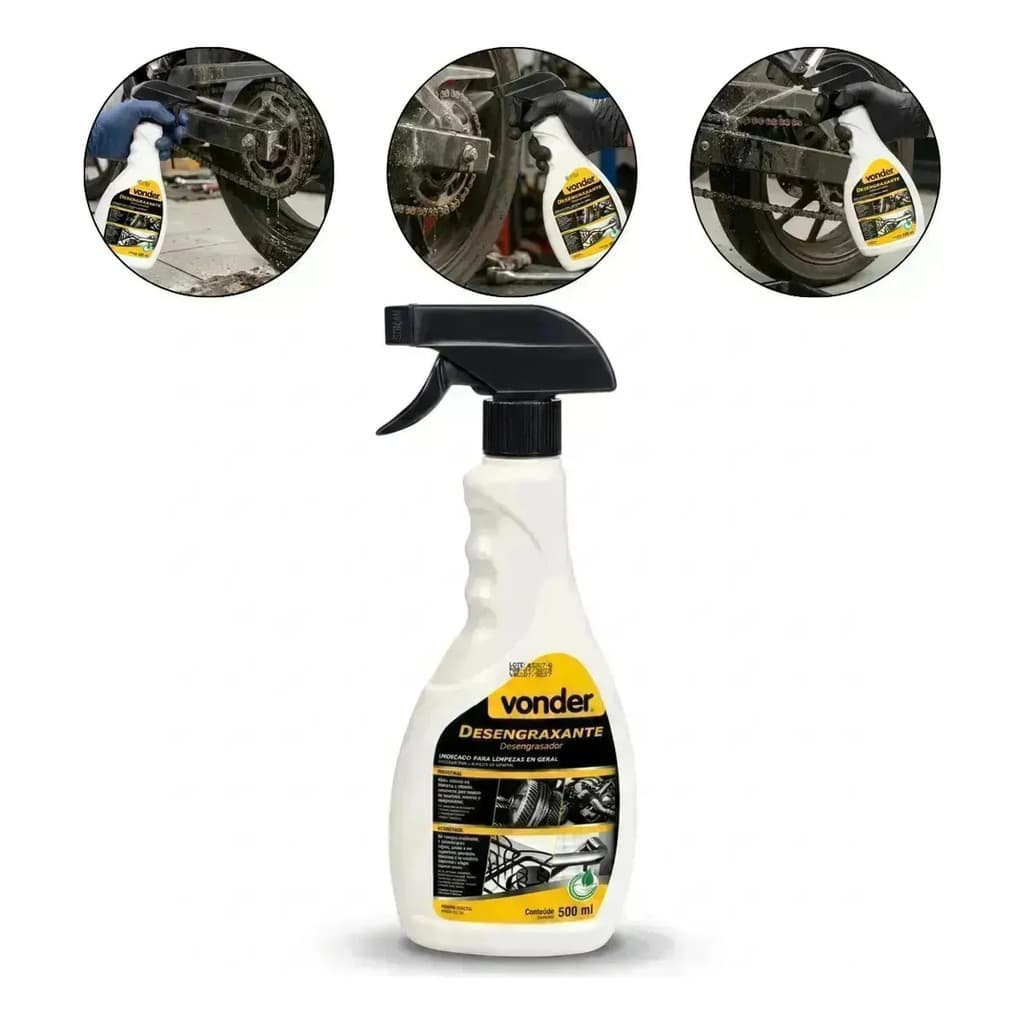 Desengraxante Vonder Pump Spray 500ml Remove Graxa Óleo e Sujeira Limpeza Geral