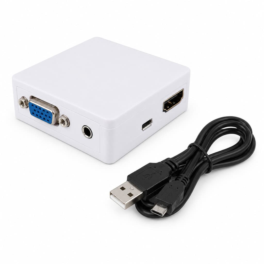 Adaptador Conversor VGA Para HDMI Full HD 1080P Com Áudio Interface Multimídia Plug Play Para TV Monitor Projetor