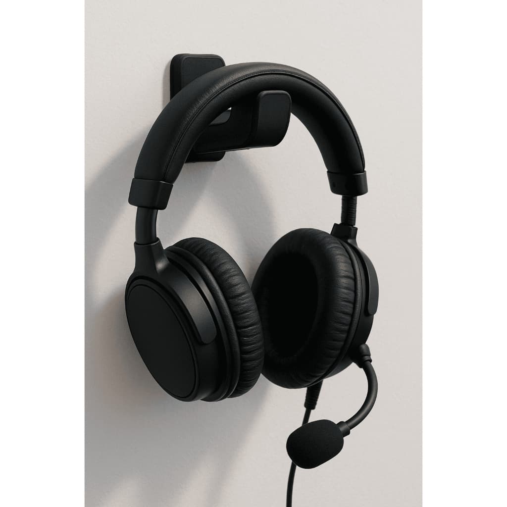Suporte De Parede Fone Headset Headphone gamer Sofisticado Não Precisa Furar a Parede Acompanha Fita