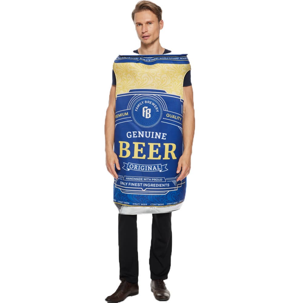 Agora santo Festival latas cerveja diversão Spoof roupas de algodão festa desempenho traje macacão