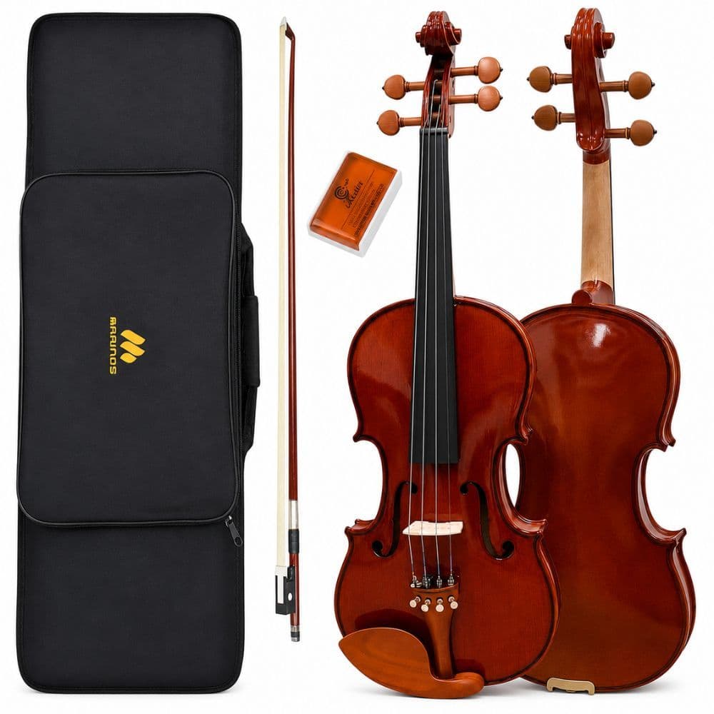 Violino Marinos Regulado Luthier Cavalete Lamberti Madeira Sólida Ótima Sonoridade Projeção Profissional