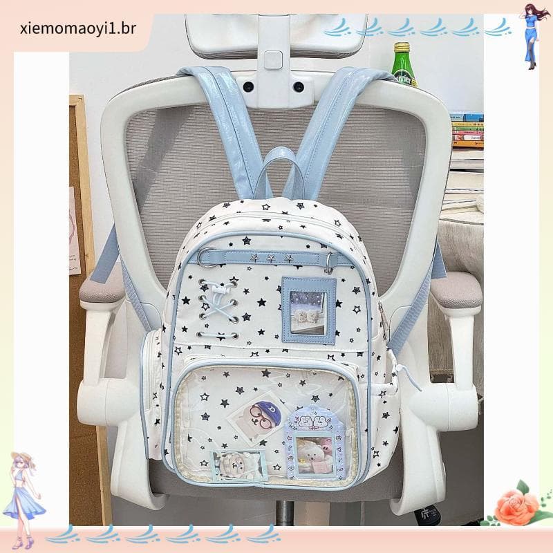 Loja Mochila estrela japonesa de venda quente Bolsa escolar de grande capacidade para ensino médio Bolsa feminina transp