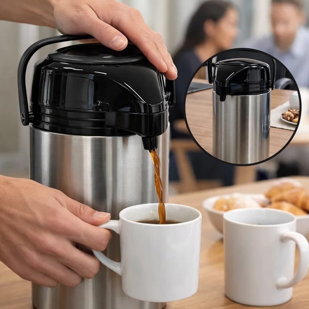 Garrafa Térmica 19 Litros Inox Durável Conservação Temperatura Bebidas Quentes Frias Portátil