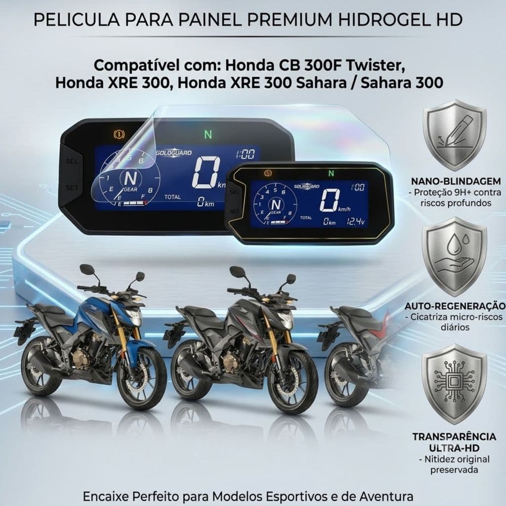 Pelicula Hidrogel Proteção Painel Honda Cb300 Twister cb 300 Cb300f HONDA XRE 300 SAHARA CB 300F TWISTER