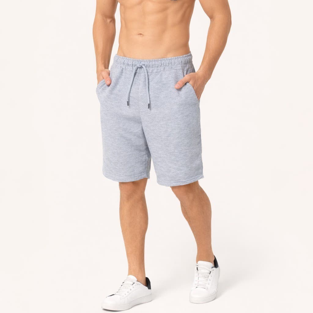 Short Masculino Moletinho Premium para Academia e Treino, Bermuda Casual com Bolsos e Elástico