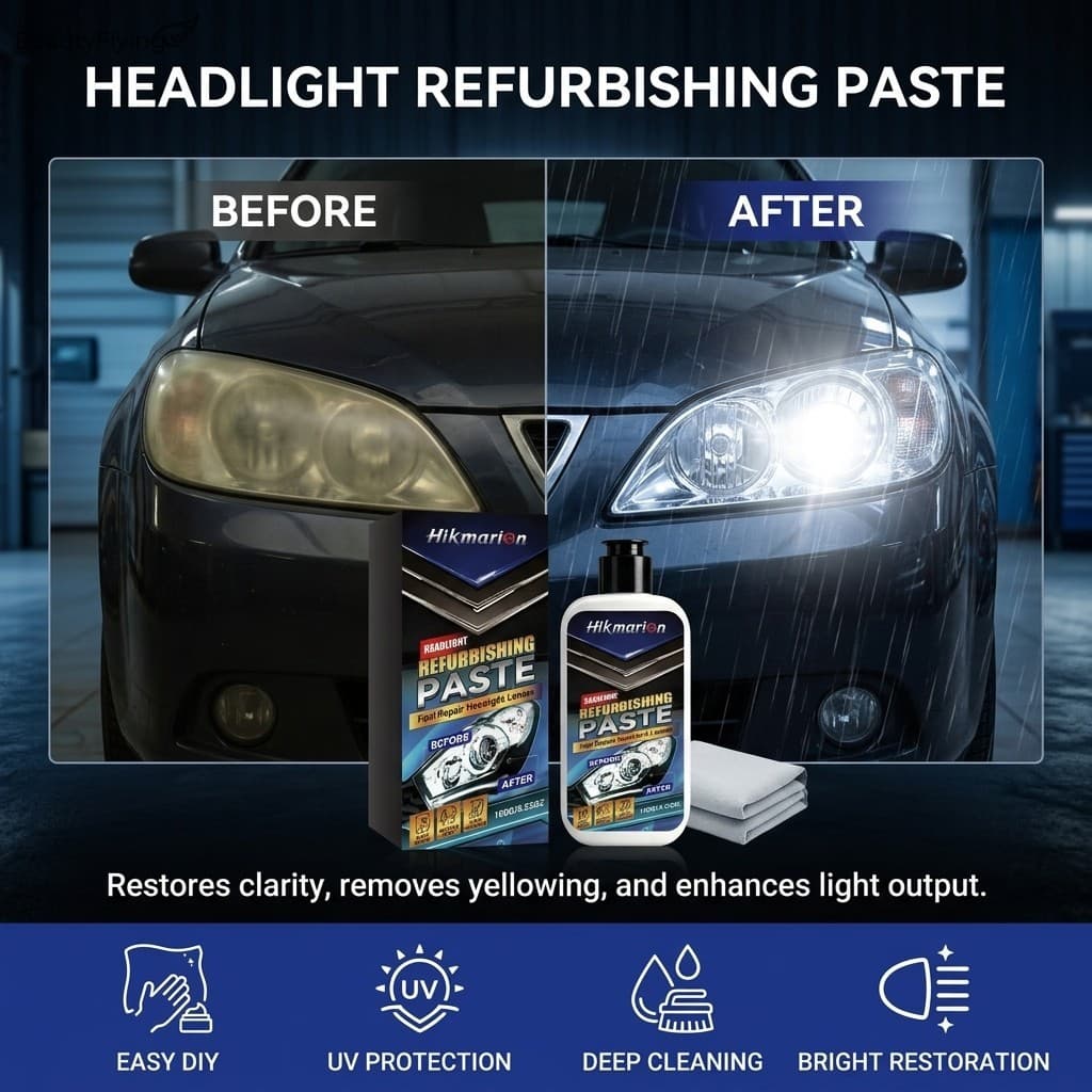 Pasta Restauradora De Farol De Carro 50ml Penetrante Profundo Anti-Amarelecimento Manutenção DIY Para Luzes Dianteiras E