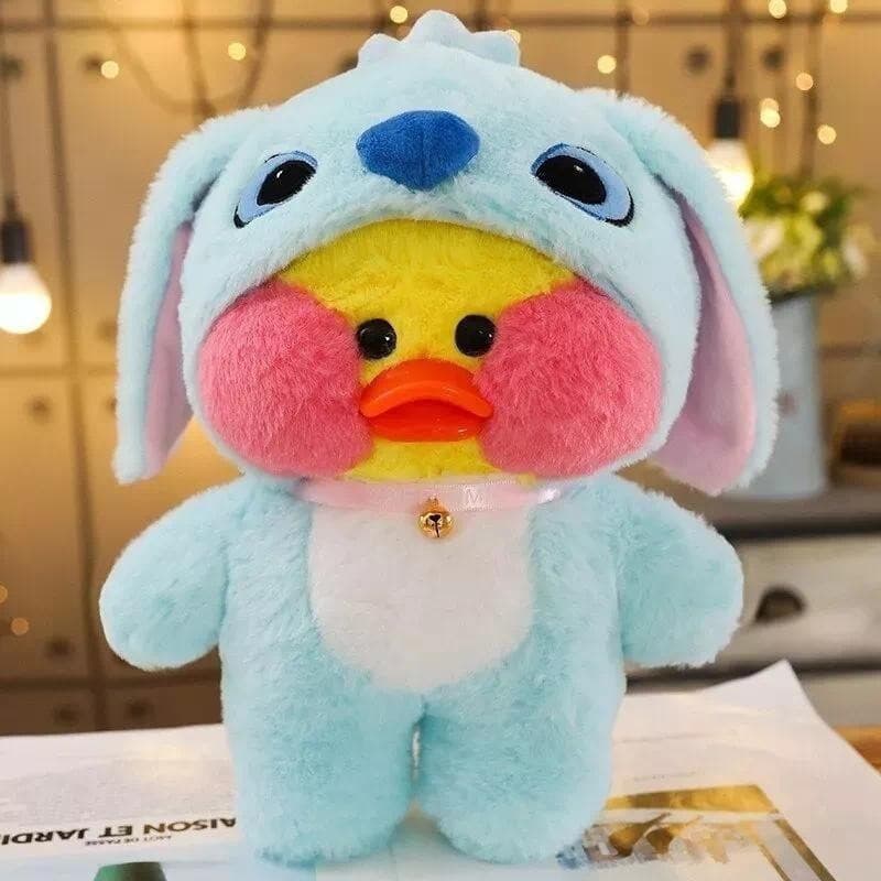 Pato de pelúcia Lala Fanfan vestido, Lilo e um inseto de 30 cm de comprimento DZ71.   EDSW