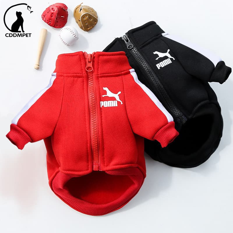 Moletom para Cães com Design de Zíper, Roupas para Cães Pequenos e Médios DHPM TIBE
