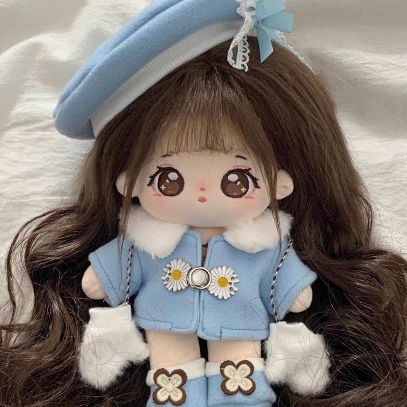 Boneca De Algodão Qiaofu De 20 Cm Feminina Pelúcia Desossada Peruca Roupas De Bebê Peludas Presente De Aniversário Femin