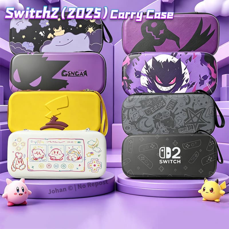 Estojo de Transporte para Nintendo Switch 2 (Versão 2025), Bolsa de Jogo Portátil para Viagem, Armazenamento Rígido CFKC