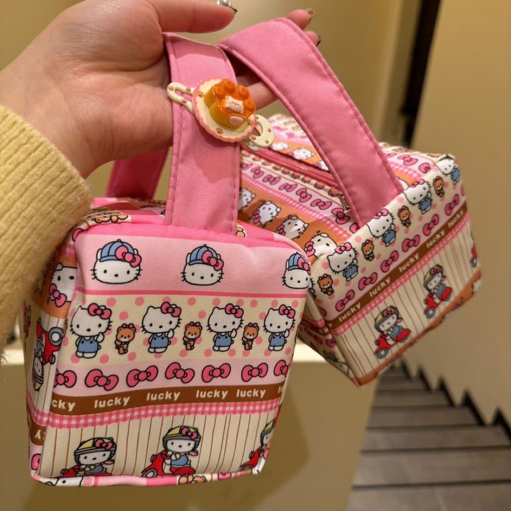 Novo ins gato saco de armazenamento dos desenhos animados saco cosmético portátil lavagem Outing tridimensional bolsa de