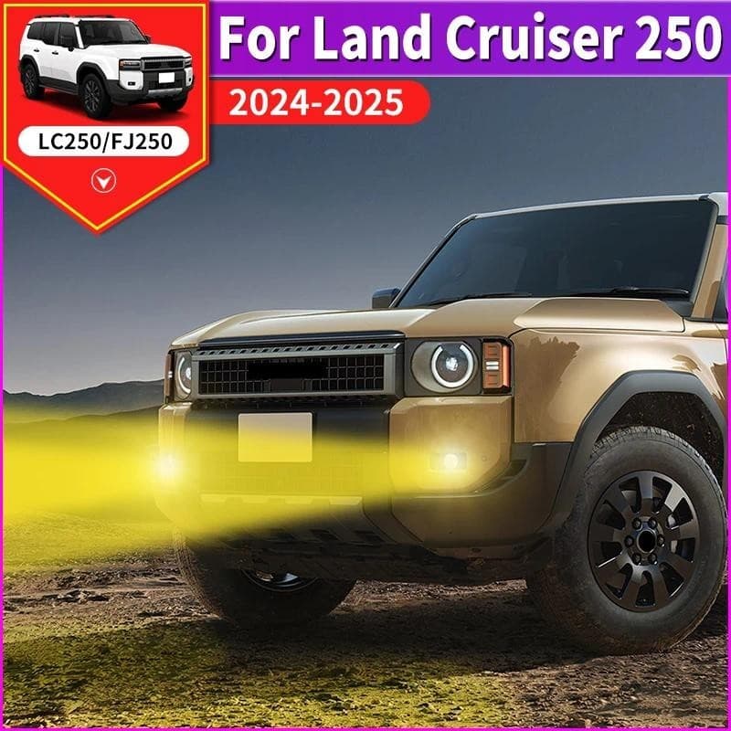 Para Toyota Land Cruiser 250 2024 2025 Prado LC250 1958 Primeira Edição FJ250 Lâmpada De Neblina Dianteira Dourada De Du