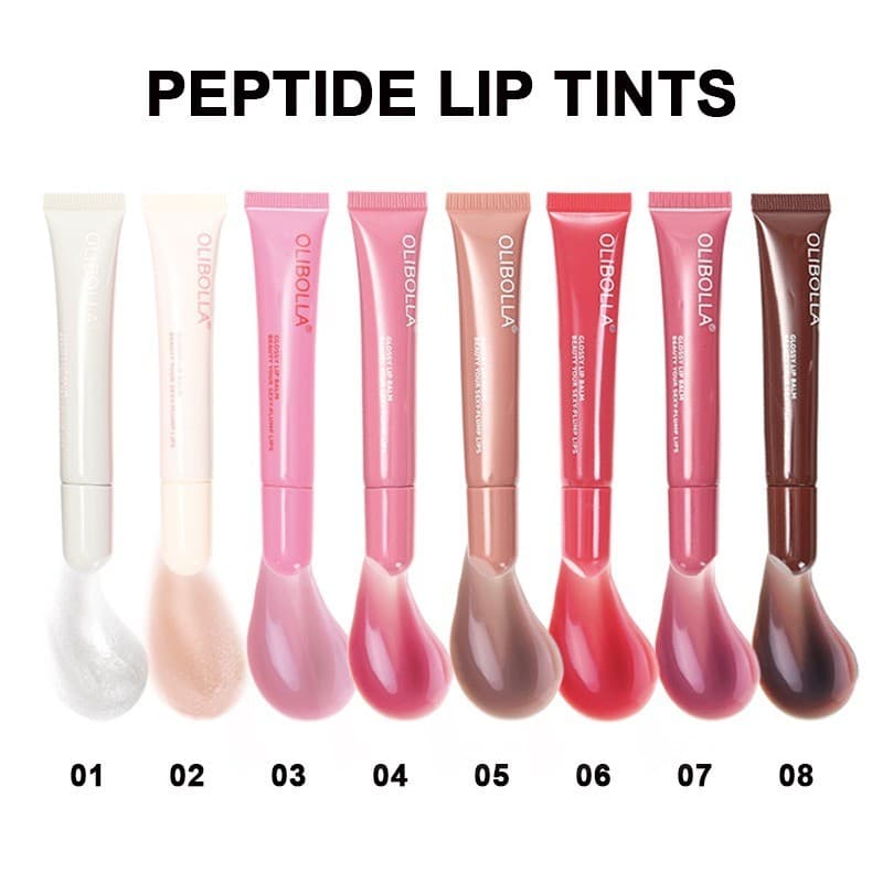 OLIBOLLA Peptídeo Lip Gloss Líquido Lip Gloss Água Gloss Lip Gloss Enriquecer Óleo Labial Hidratante Hidratante Batom Hi