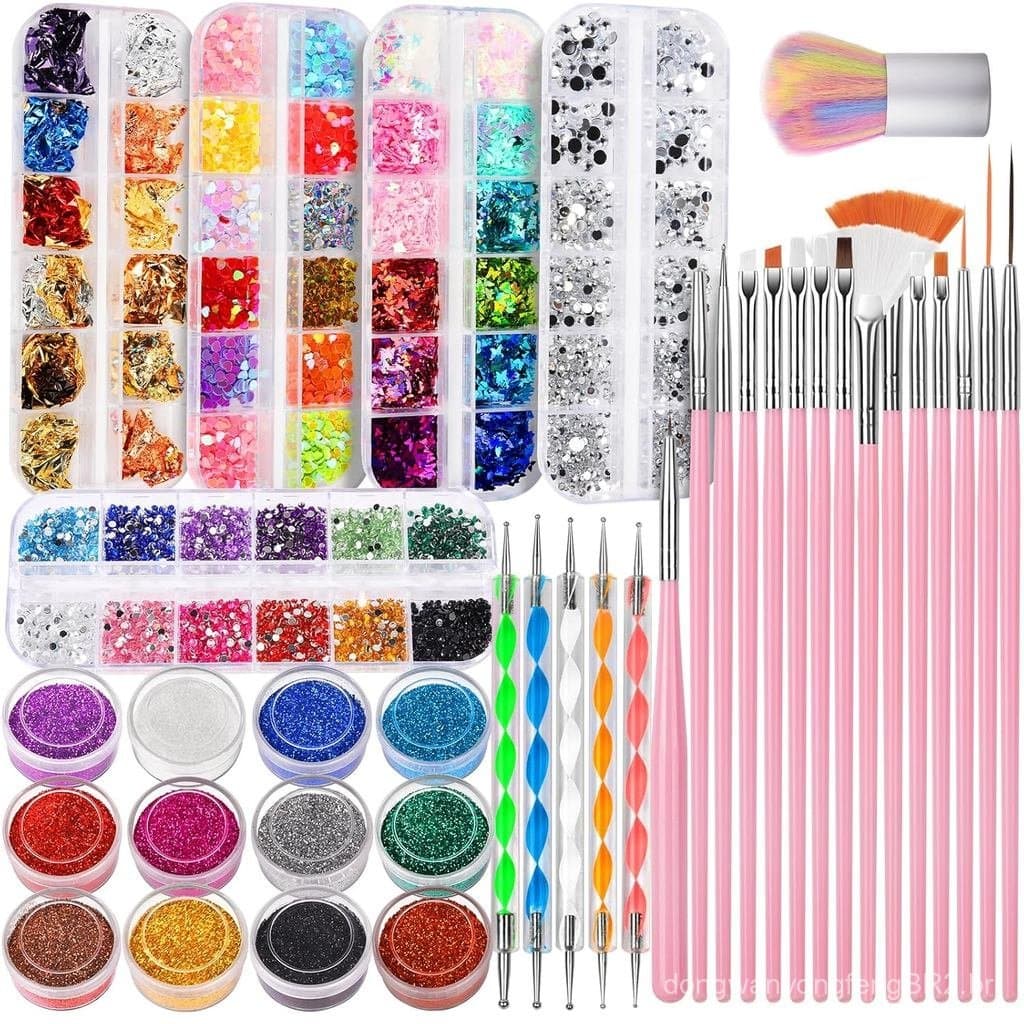 Kit de Arte para Unhas FANDAMEI, Conjunto de Pincéis para Arte de Unhas, Kit de Design de Unhas com Ferramentas de Ponti