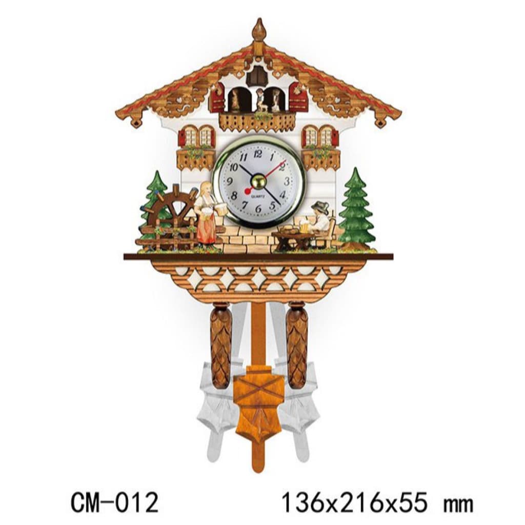 ✨ Relógio Cuco de Parede / Relógio Cuco de Madeira para Sala de Estar / Relógio Cuco de Parede para Decor