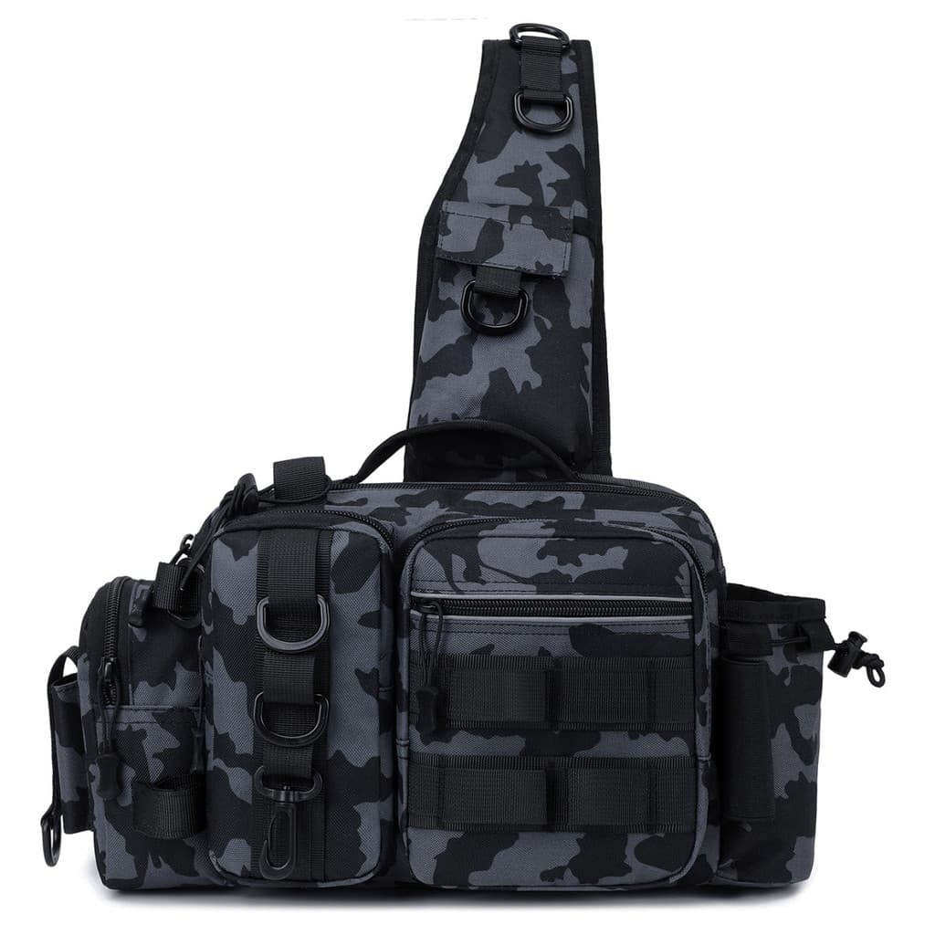 [Estoque pronto] Isca Bolsa Cintura multifuncional Bolsa Pesca Bolsa Cross-body Ombro Mochila Pólo Bolsa Equipamento de