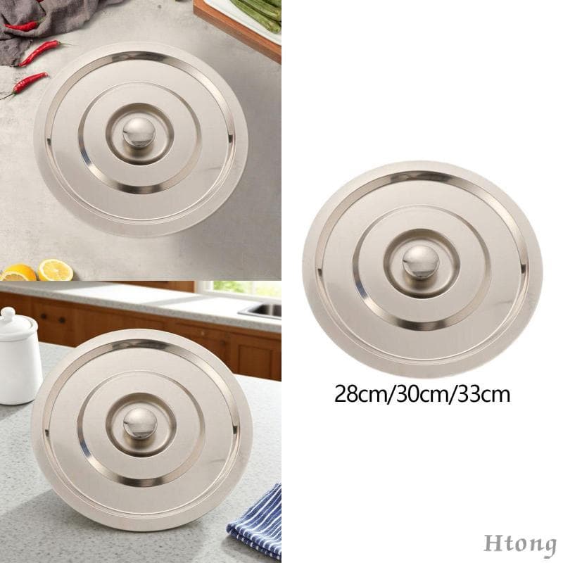 [Htong] Tampa De Panela Panelas Heavy Duty Profissional De Aço Inoxidável Universal Fritar Para Woks