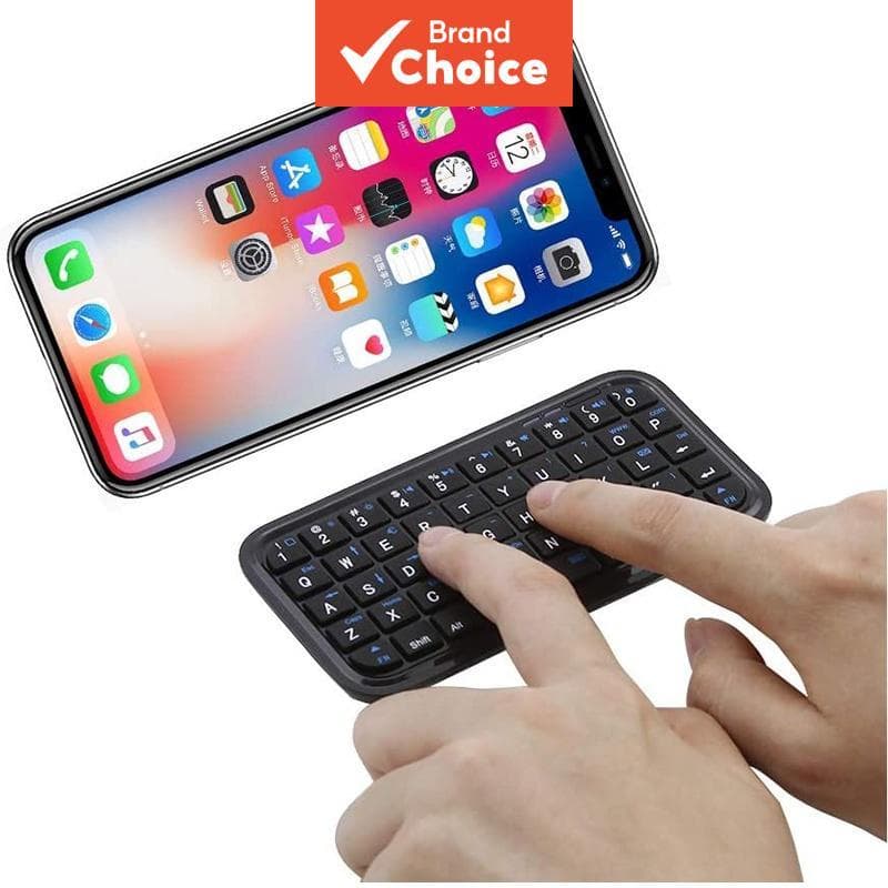 JOMAA Teclado Bluetooth sem fio ultrafino Mini teclado portátil recarregável para Mac, iPad, tablets e smartphones