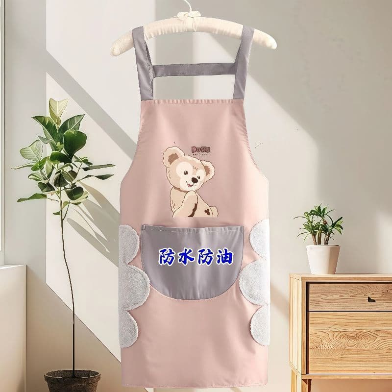 Avental doméstico impermeável, à prova de óleo, apagável, elegante, roupa de trabalho para cozinha, avental de jantar fo