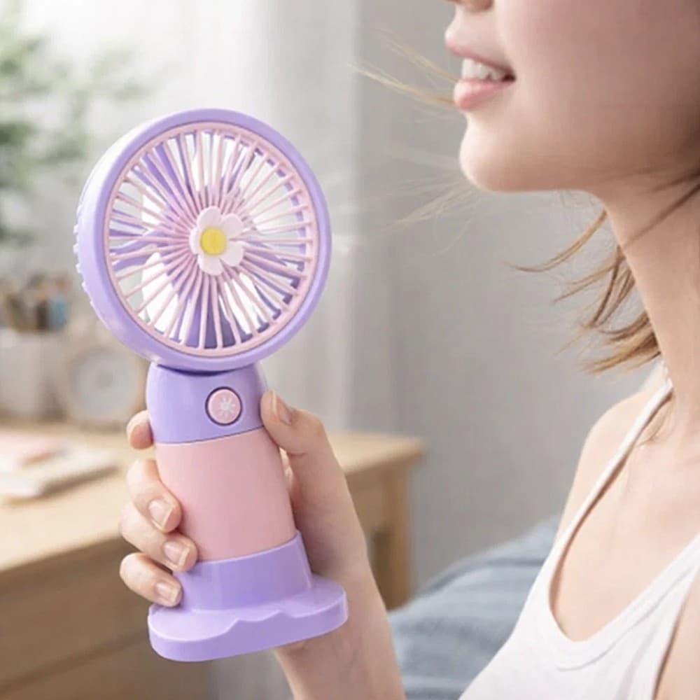 Mini Ventilador Portátil USB Calor Refresca Carro Mesa Verão Suor Pequeno Seca Maquiagem Cílios