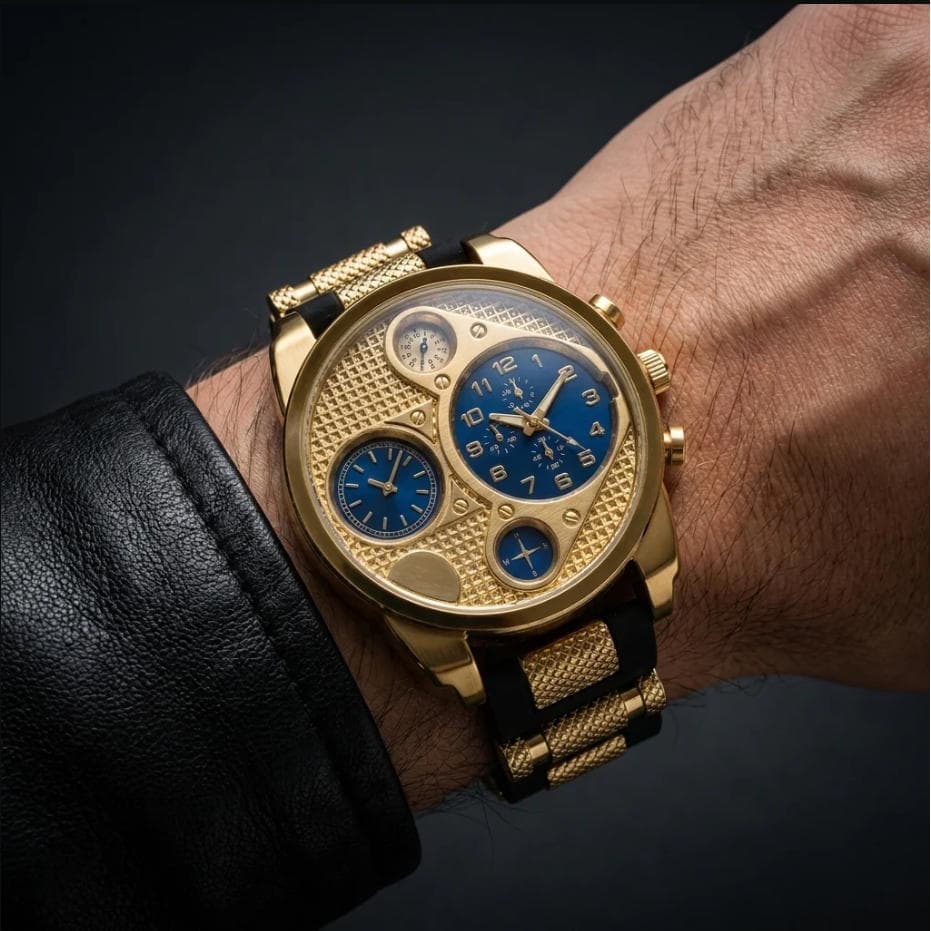 Relógio Masculino De Silicone De Borracha Com Mostrador Grande Fashion Sport LORVIEL ASTON PARIS