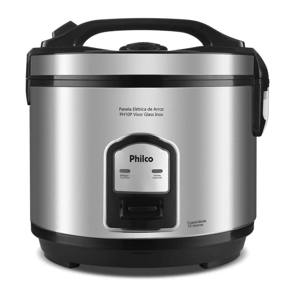 Panela de Arroz Philco 10 xícaras PH10P Visor Glass Inox - 110V