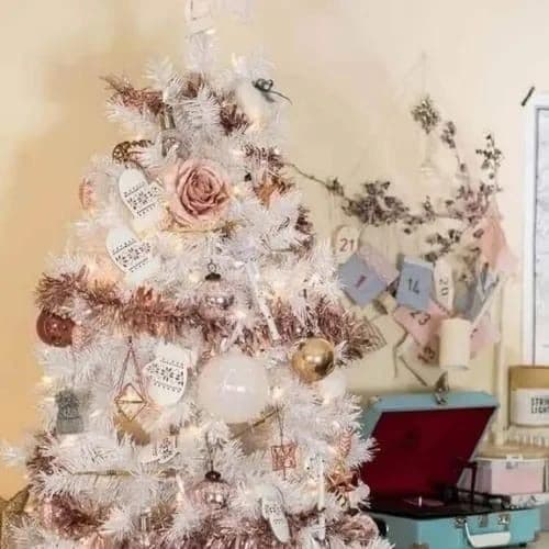 Enfeite Festão Metalizado Pluma Decoração Natal decoração