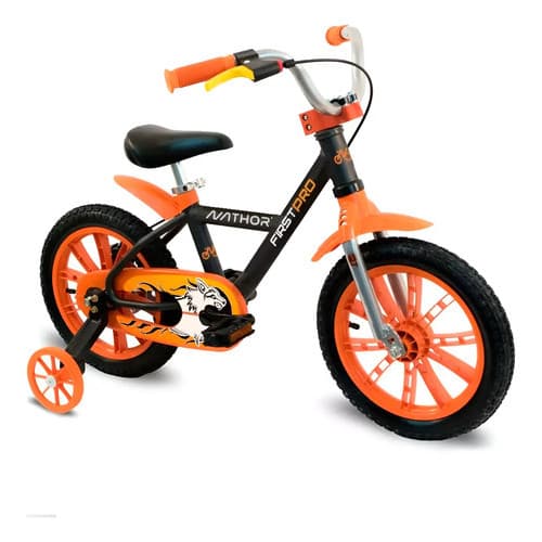 Bicicleta Bike Infantil Masculina Aro 14 First Pro - Nathor Preto M