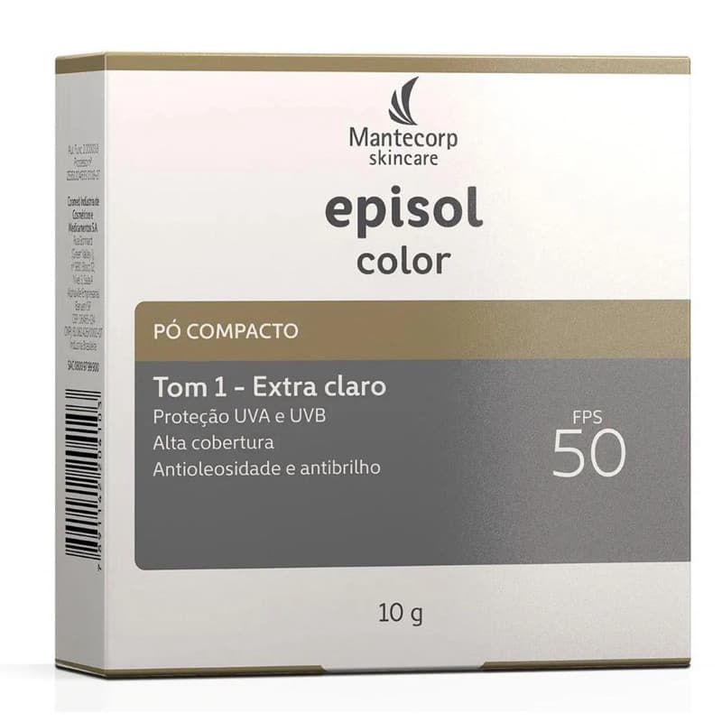 Protetor Solar Facial Episol FPS 50 Tom 1 Pó Compacto 10g