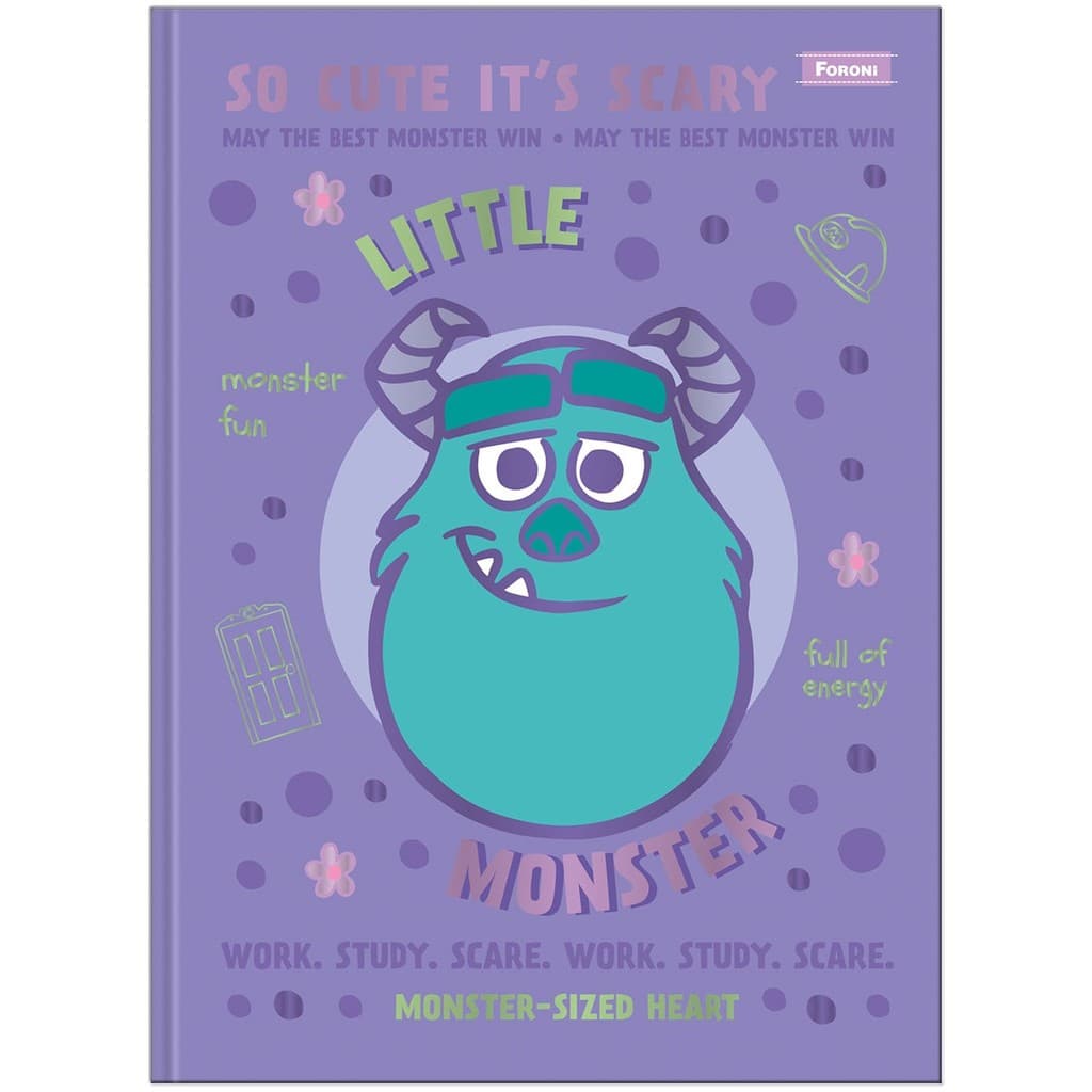 Caderno Brochurão Sulley Lombada Quadrada 80fls C.Dura - Foroni