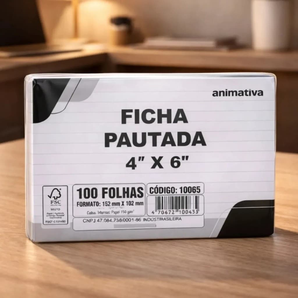 Bloco Fichario Escolar 100 Folhas Papel Pautado Formato 4x6 Polegadas