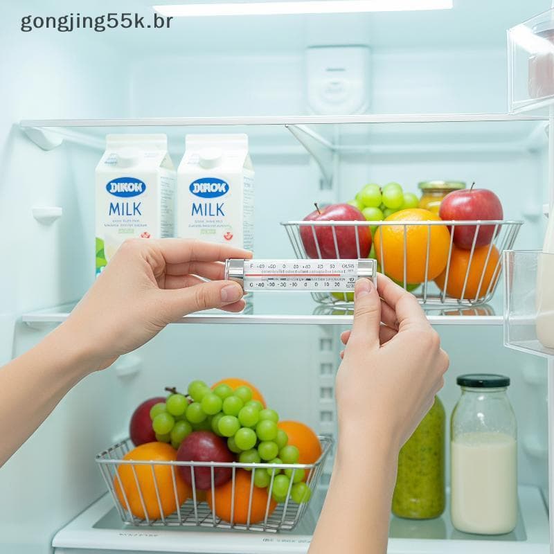 gon Medidor De Temperatura Da Geladeira , Aço Inoxidável , Clipe Livre De Mercúrio , Design , Leitura Precisa Para Cozin
