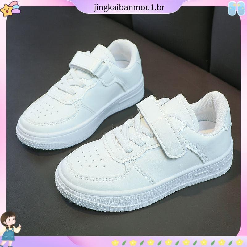 Sapatos brancos respiráveis primavera verão meninos meninas sola macia Casual malha painel sapatos estudantes da escola